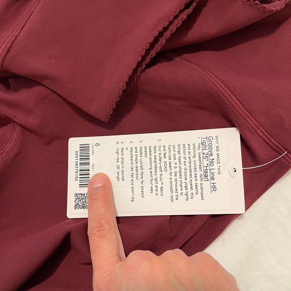 Lululemon Athletica Maroon Groove Pants - Picture 4 of 8